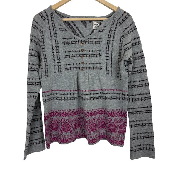 The North Face Sweaters - The North Face Knit Wool Blend Pullover Sweater Large Nordic Gray Baby Doll